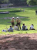 Polizeikontrollen im Park